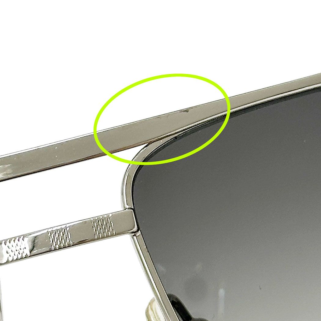 Louis Vuitton Sunglasses Metal Acetate Damier Attitude Aljan Silver Gray 16 — view 9