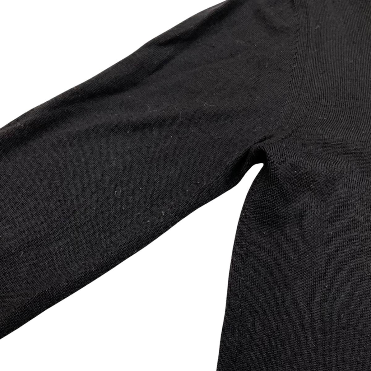 Chanel Sweater CC Logo Knit 38 Wool Cashmere Black — view 9