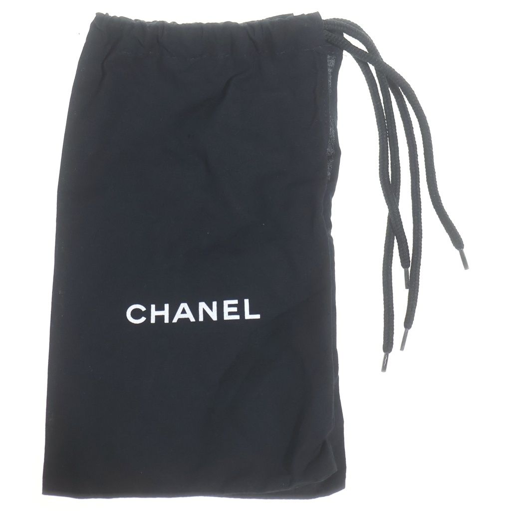 Chanel CC Logo Metal Heels Black Silver — view 6