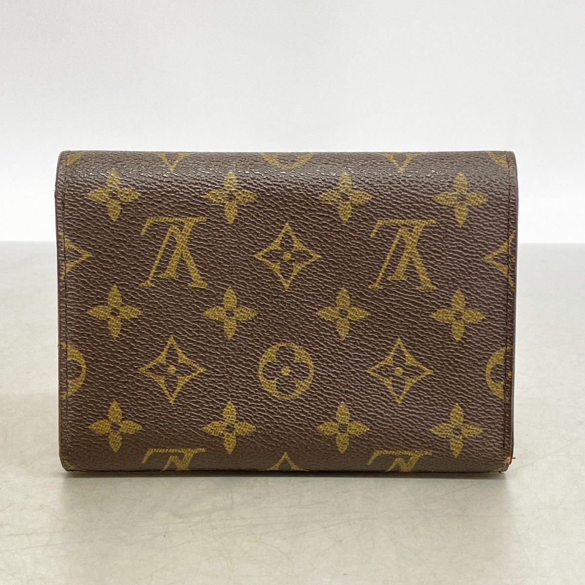 Louis Vuitton Trifold Wallet Monogram Porte Tresor Loue Tuy Papier Brown — view 9