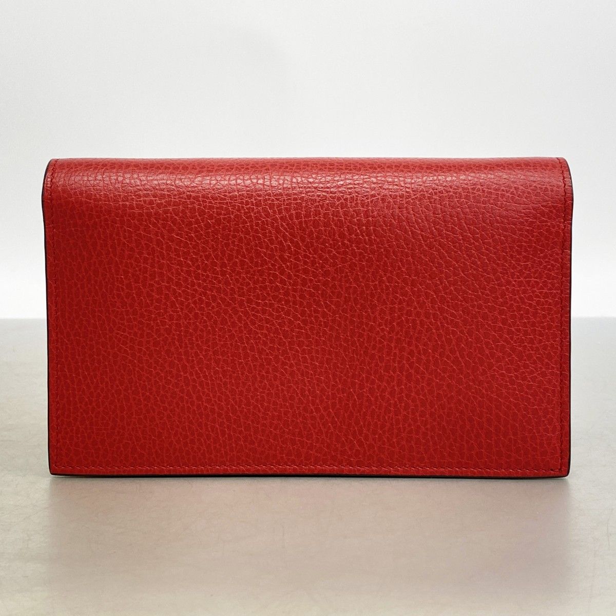 Gucci Shoulder Wallet Interlocking Leather Red Gold — view 9