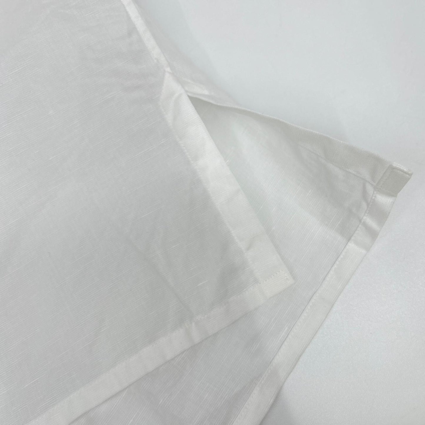 Hermes Button Down Short Sleeve Shirt Linen Blend White — view 9
