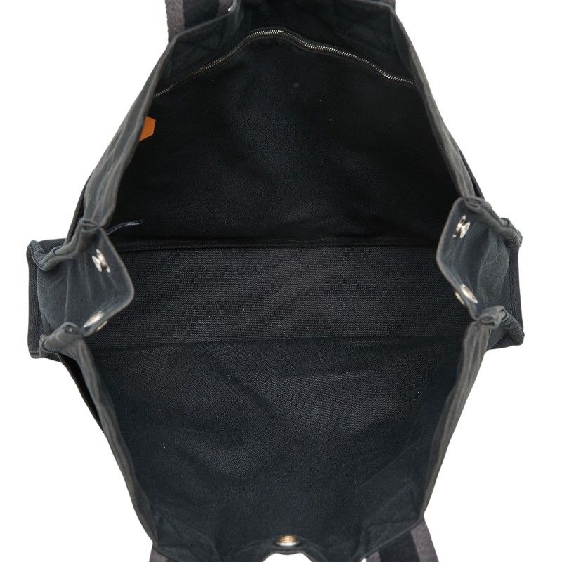 Hermes Fourre Tout MM Tote Black Gray Canvas — view 8