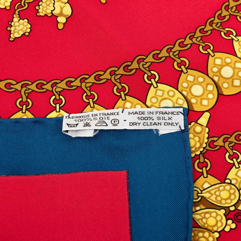 Hermes Carre 90 Kosmima Scarf Red Blue Silk — view 7