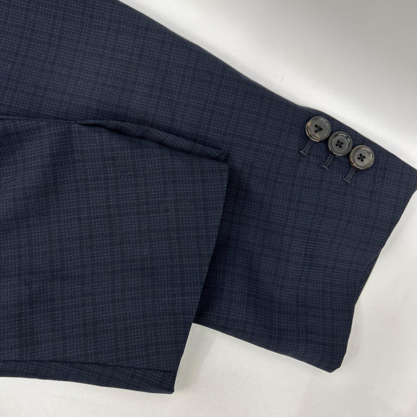 Louis Vuitton Iqe Vintage Navy Check Tailored Jacket 52 — view 9