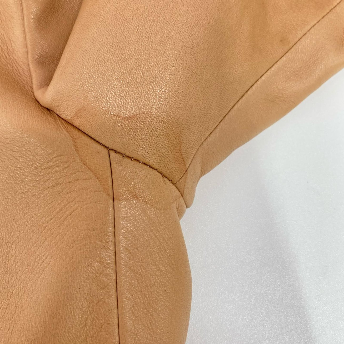 Gucci Beige Logo Button Lambskin Jacket 36 — view 9