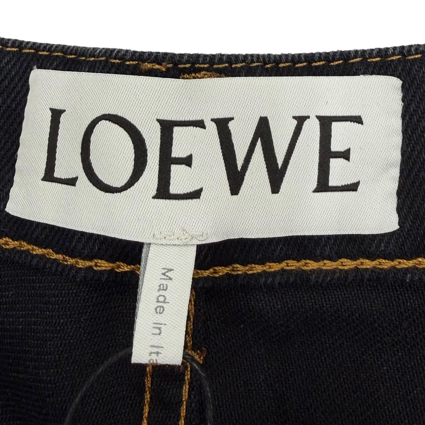 Loewe Cotton Anag Lambskin Button Fly Pants Indigo 34 — view 9