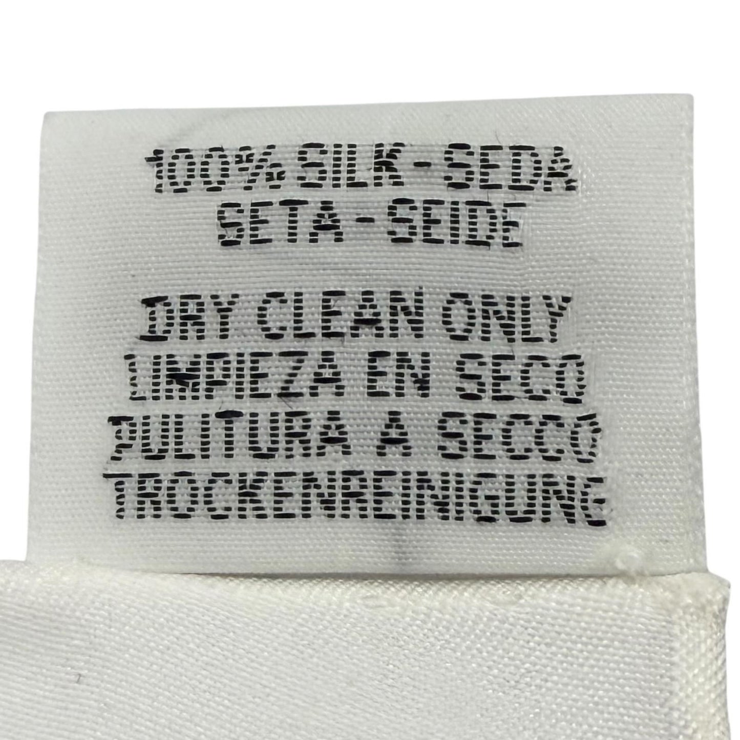 Hermes Upside Down Silk 100% All Over Pattern Pocket Square Handkerchief White — view 6