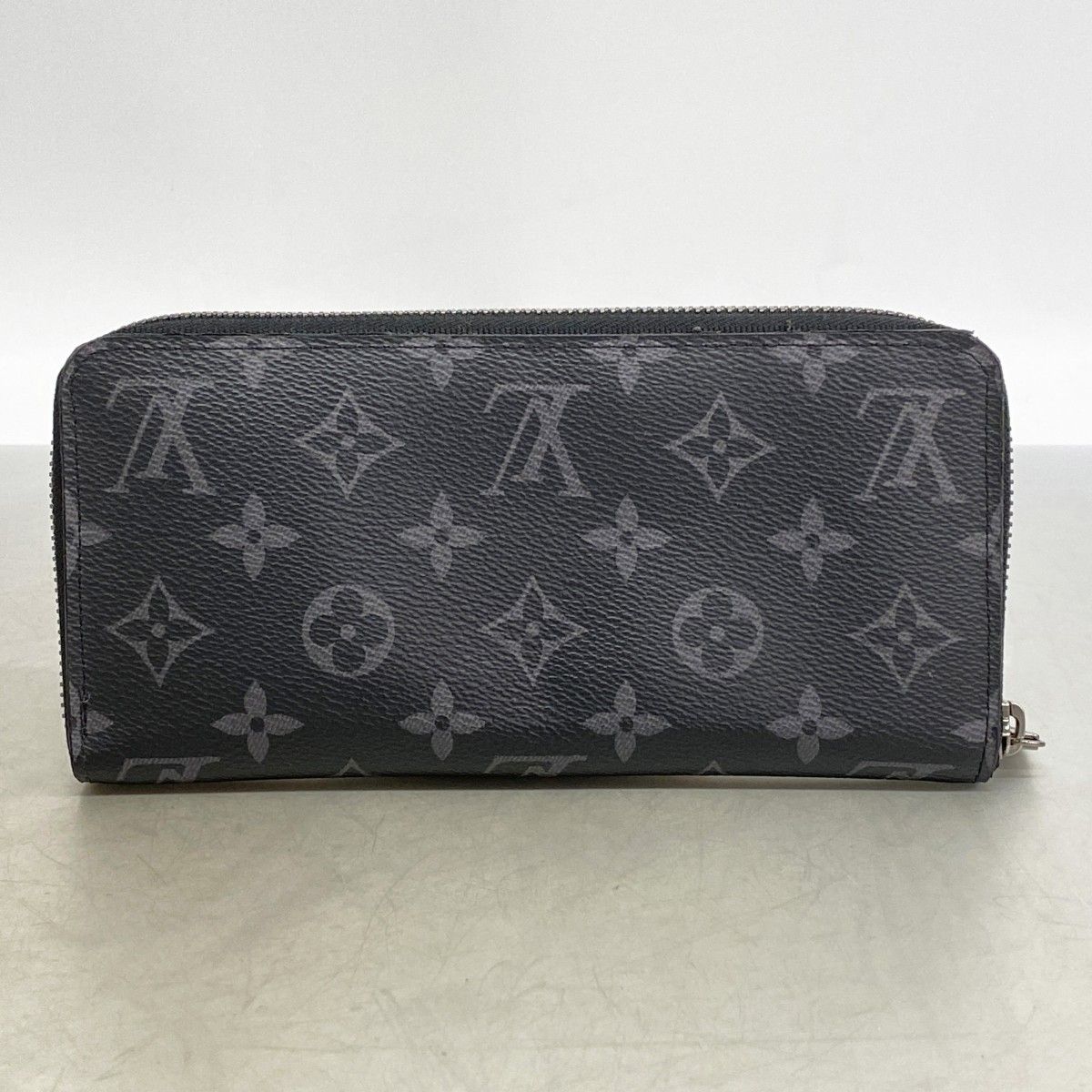 Louis Vuitton Wallet Monogram Eclipse Zippy Horizontal Black — view 9