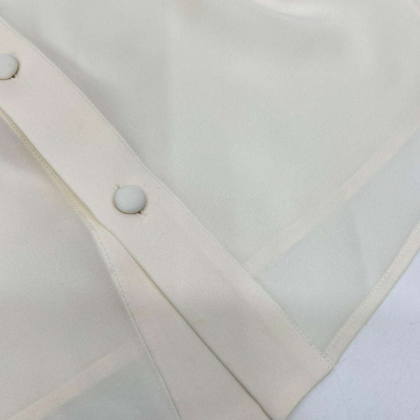 Gucci Ivory Silk 100% Long Sleeve Blouse 38 — view 9
