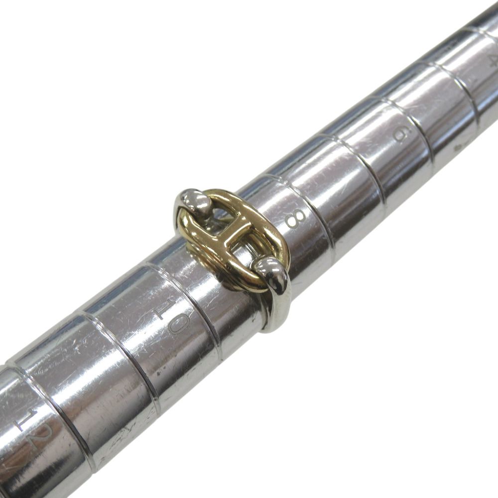 Hermes Chaine D'Ancre 925 Sterling Silver 750 Gold Vintage Cursiv Ring — view 5