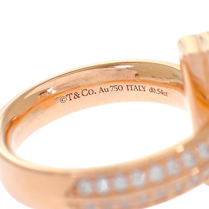 Tiffany & Co T One Actual Ring 18K Gold Rose Diamond — view 8