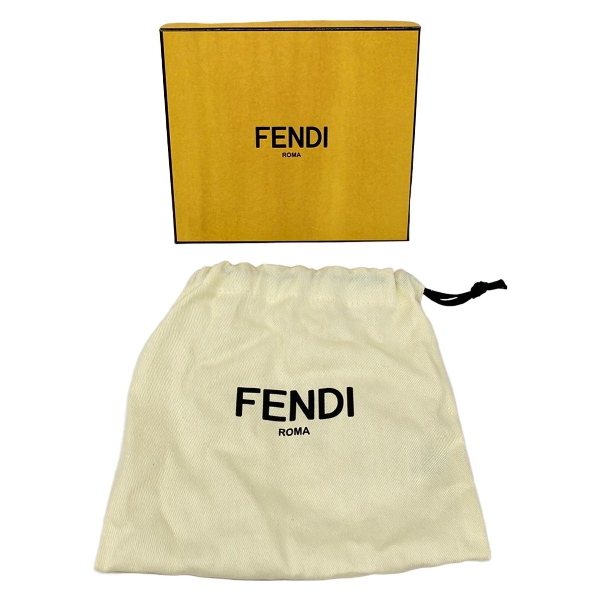 Fendi Key Holder Dark Yellow Pink Multi Squirrel Leather — view 5