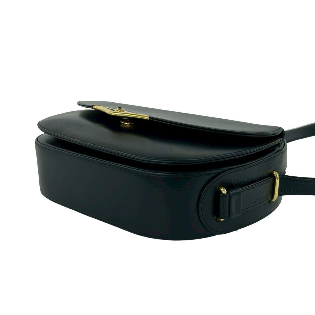 Cartier Sapphire Line Leather Mini Shoulder Bag Crossbody Pochette Black — view 8