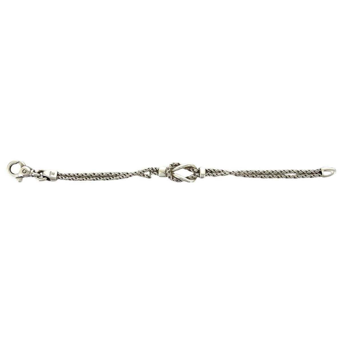 Tiffany & Co Box Double Rope Center Knot Bracelet 925 Sterling Silver — view 6