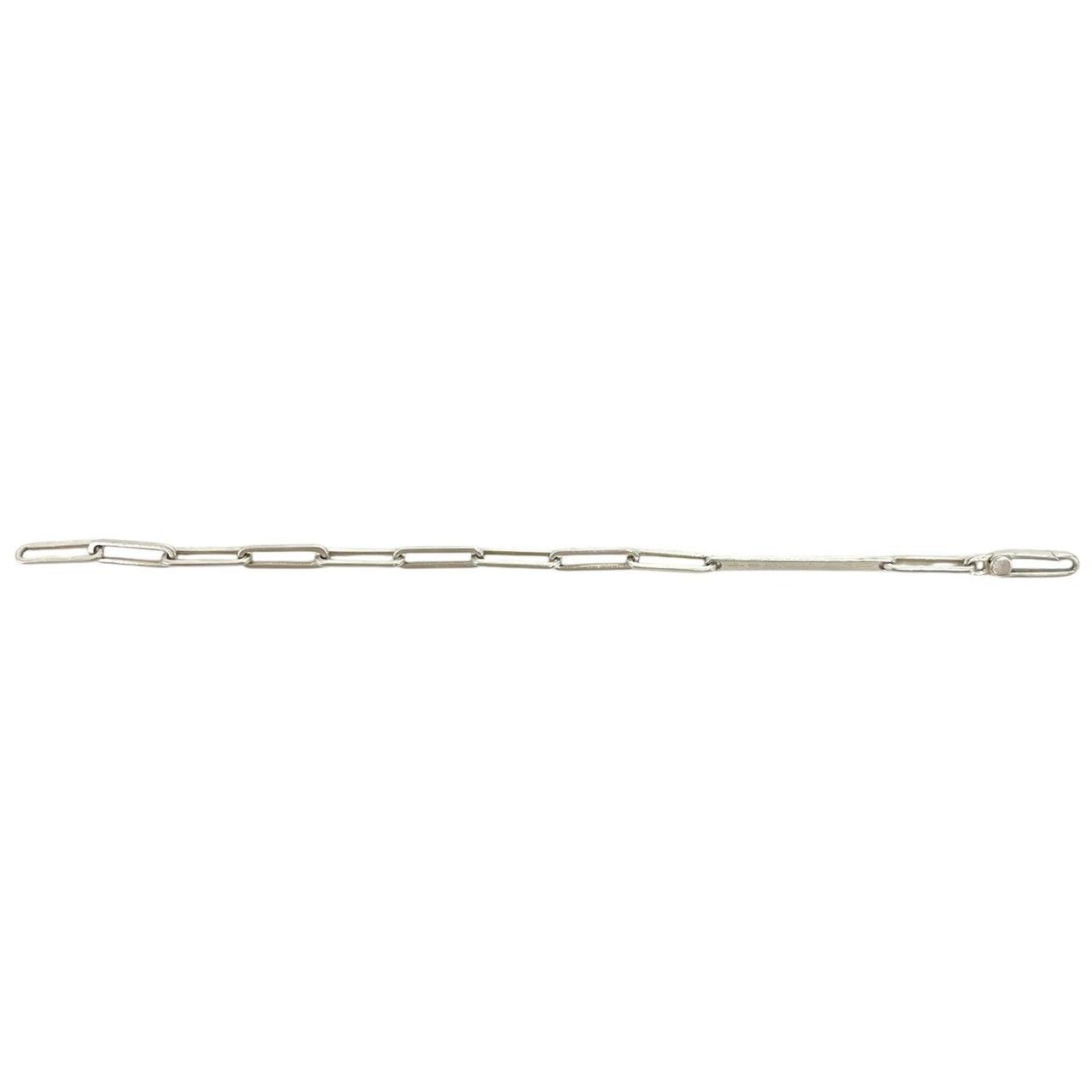 Gucci Logo Plate Bracelet 925 Sterling Silver Chain — view 6