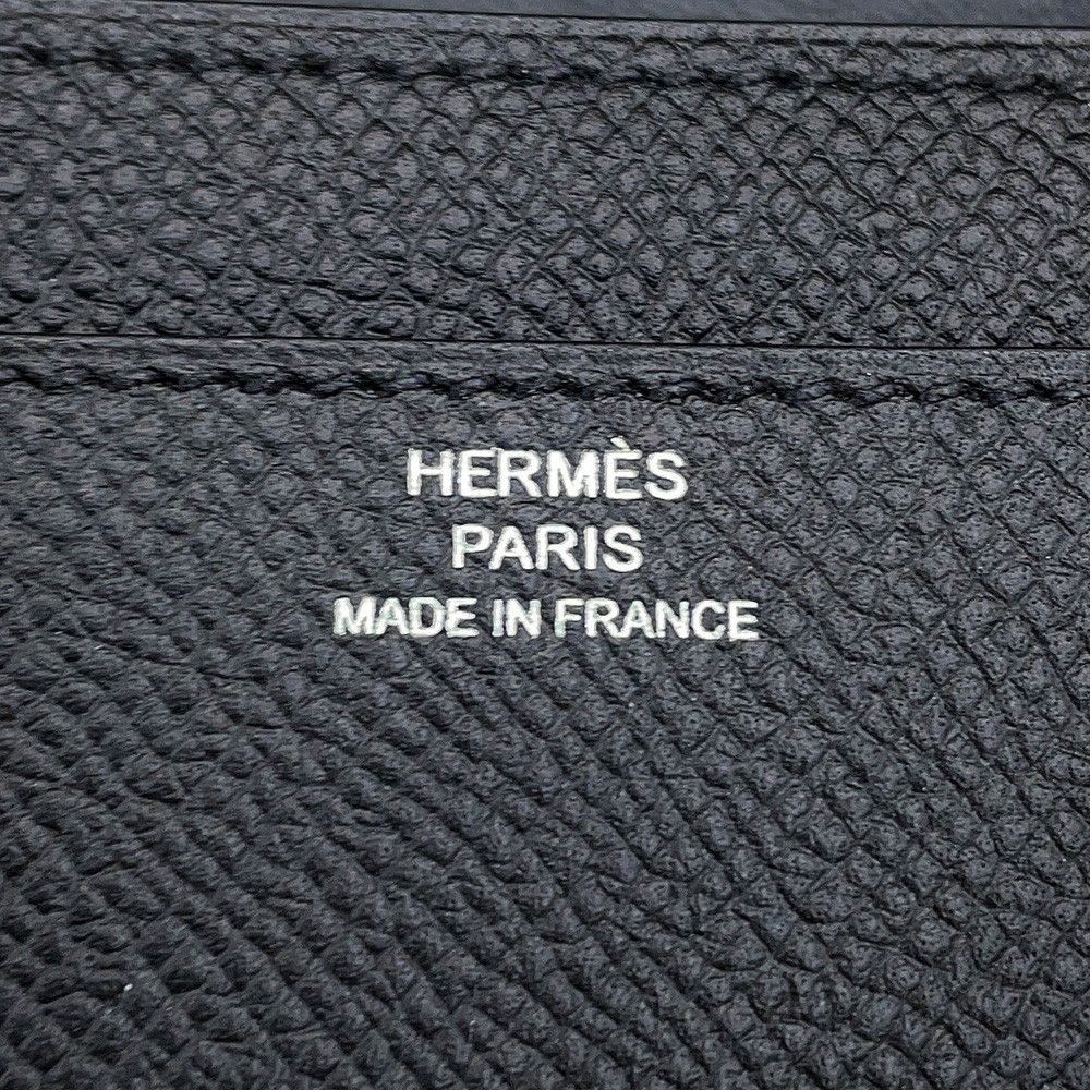 Hermes Wallet Constance Long Black Silver Epsom — view 9