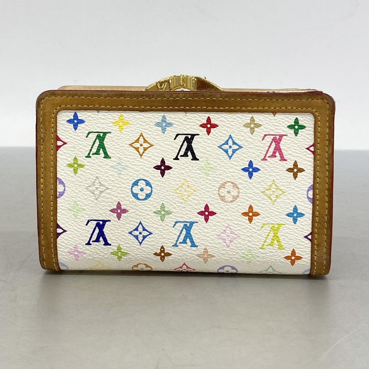 Louis Vuitton Wallet Monogram Multicolor Porte Monet Billets Viennois Blanc — view 8