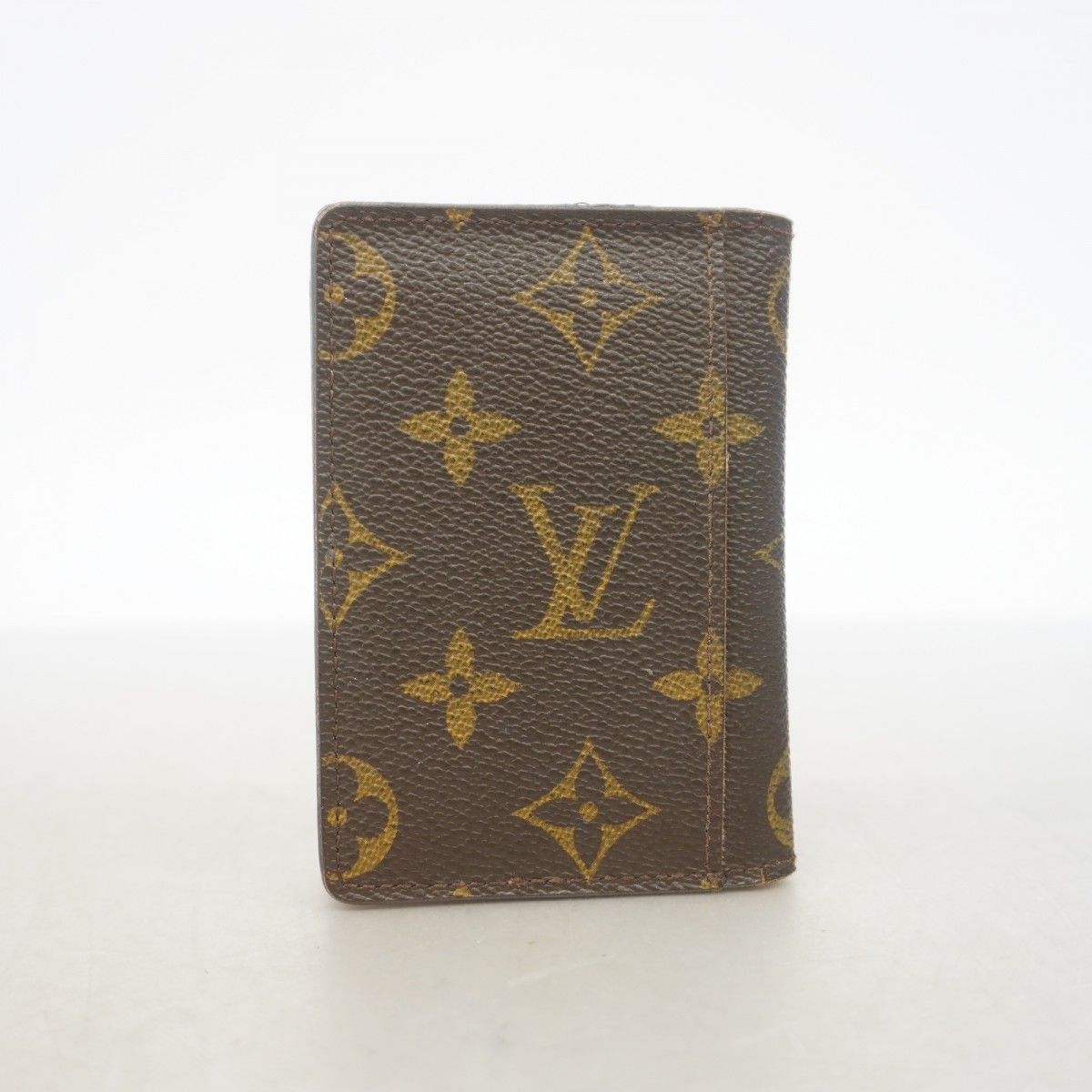 Louis Vuitton Pass Case Monogram Card Holder Vertical Brown — view 8
