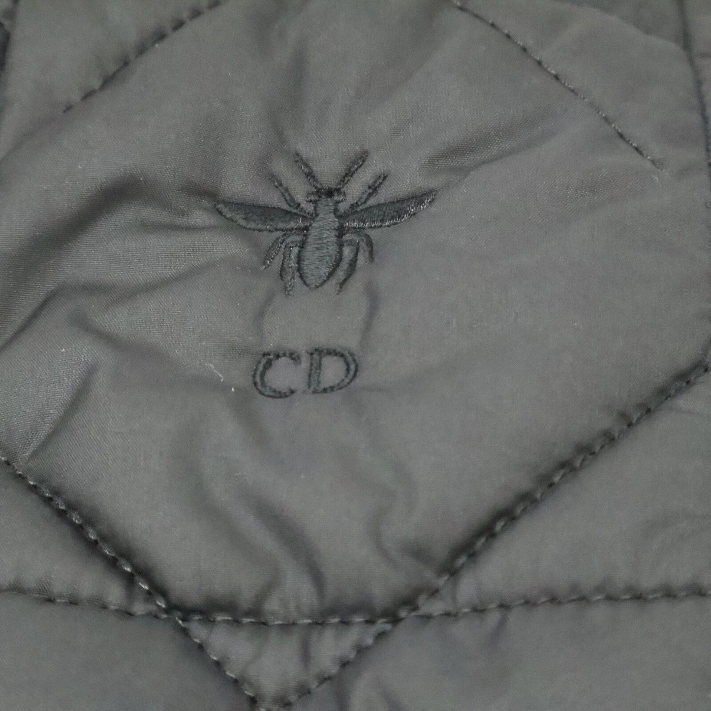 Dior Bee Embroidery Macro Cannage Quilted Reversible Cropped Jacket — view 9