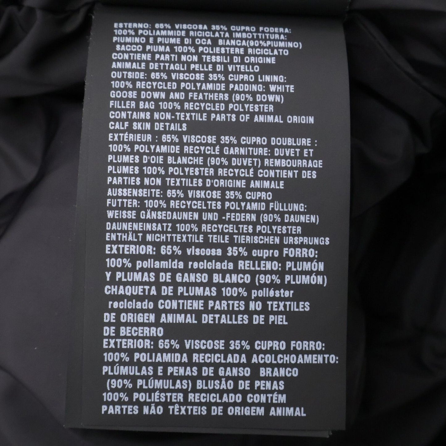 Prada Triangle Logo Velvet Hoodie Down Jacket 42 — view 9