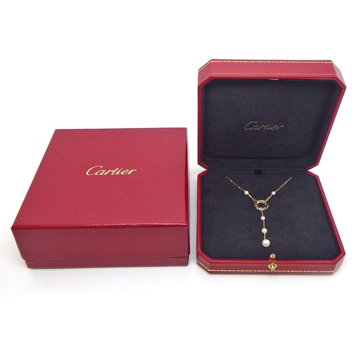 Cartier Necklace Trinity Circle Three Color Multicolor Pearl 4 Beads 18K — view 6