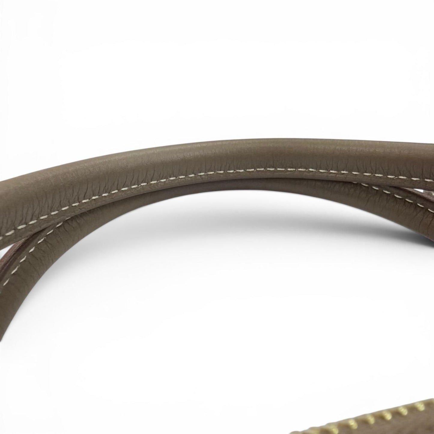 Hermes Bolide 31 Taurillon Clemence Etoupe Gold Handbag — view 8