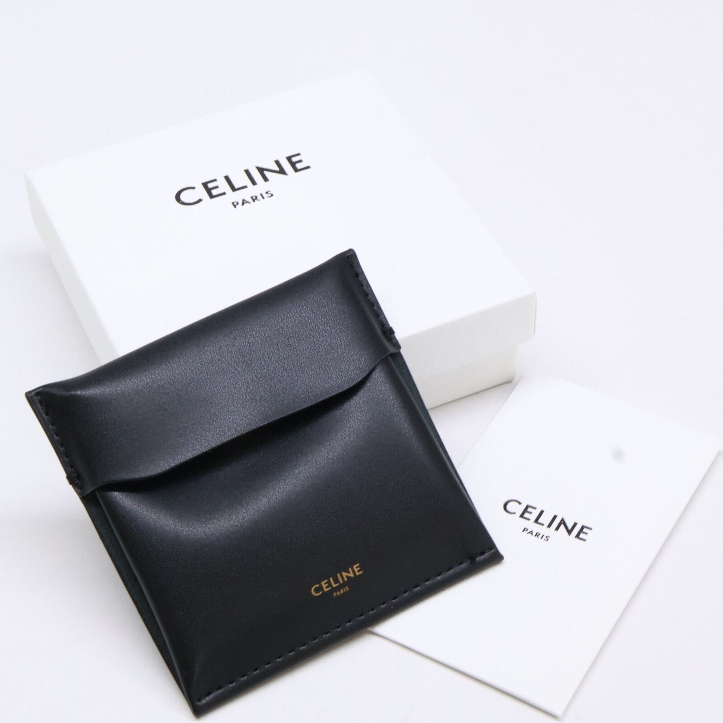 Celine Charm Triomphe Rhodium Finish Brass Keychain — view 7