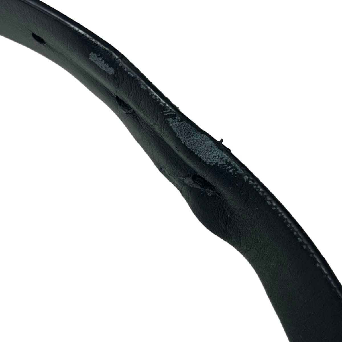 Bottega Veneta Grasp Triangle Buckle Leather Belt Black 75 — view 6