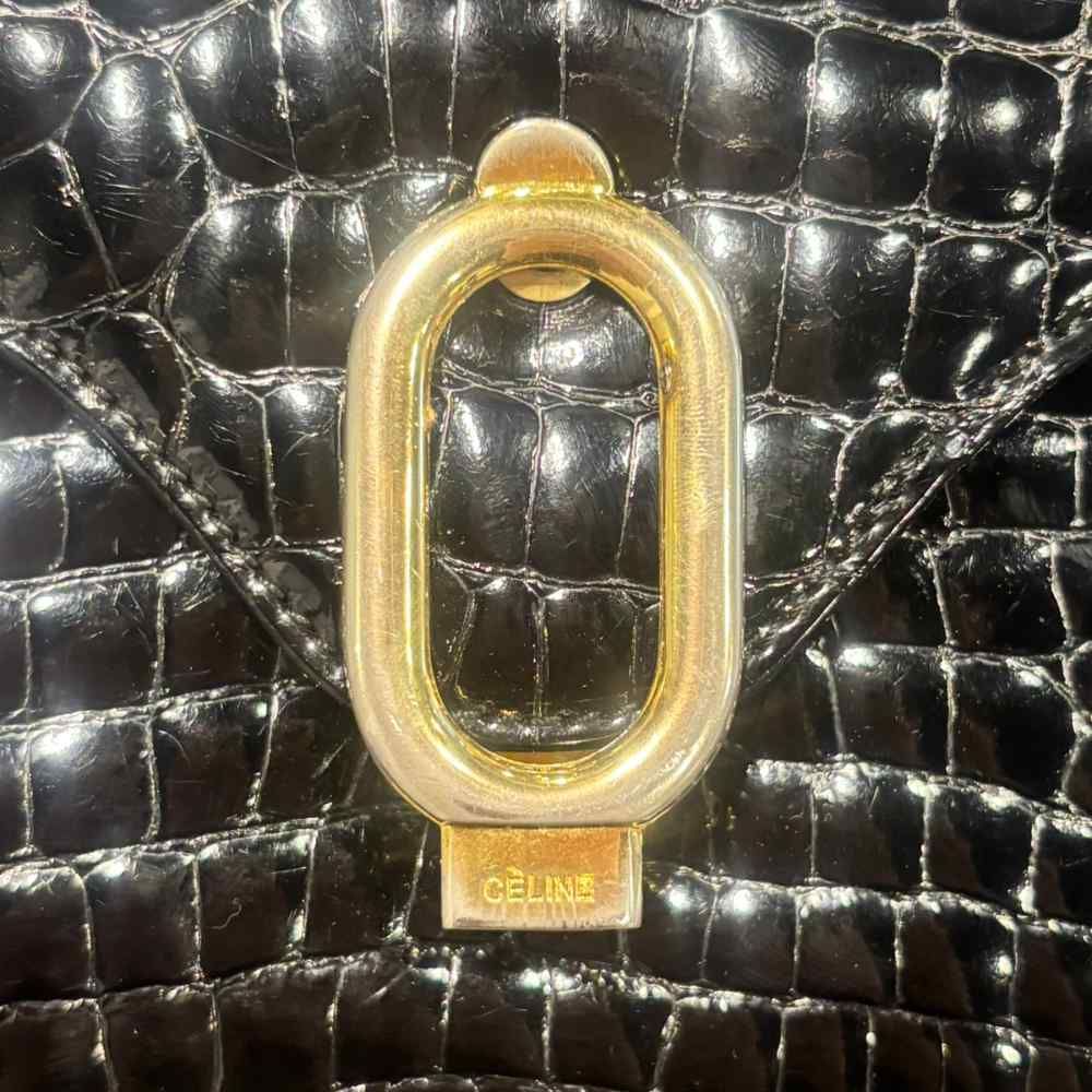 Celine Croco Shoulder Bag — view 8