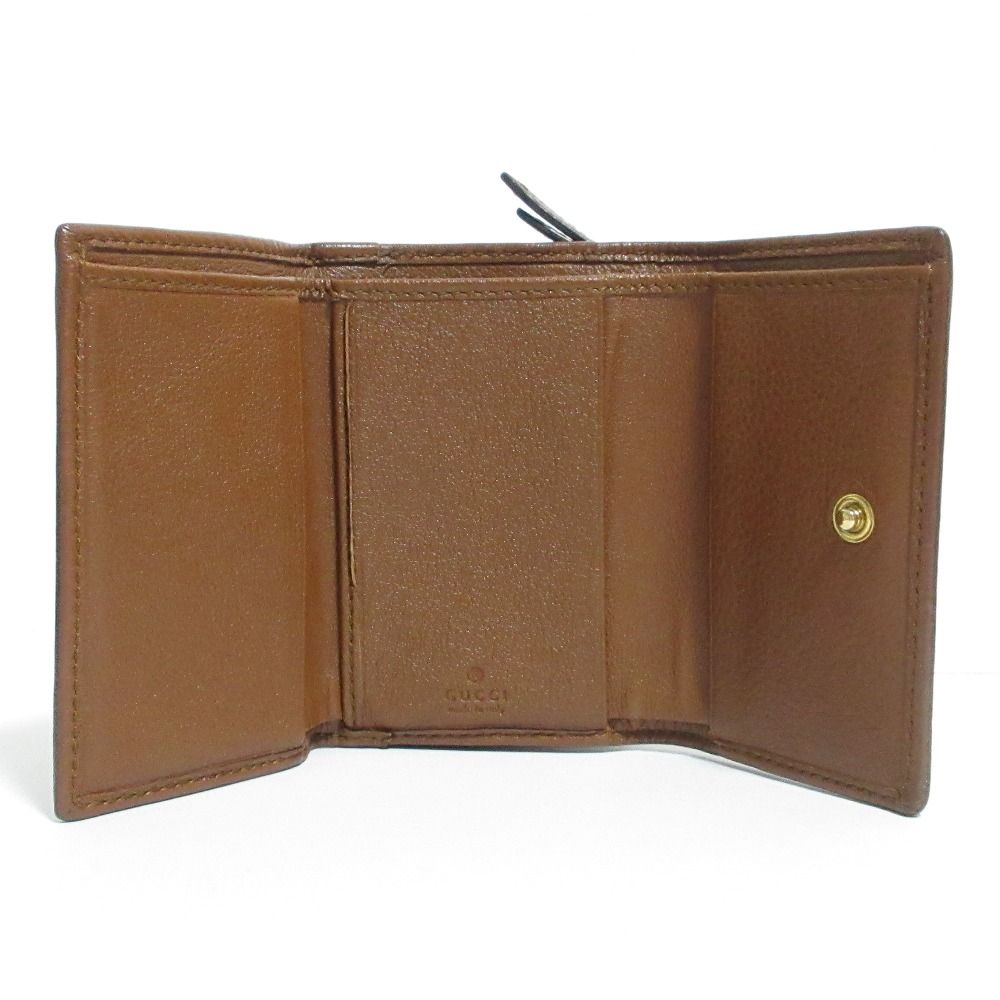 Gucci Diana Bamboo Compact Wallet Trifold Brown — view 9