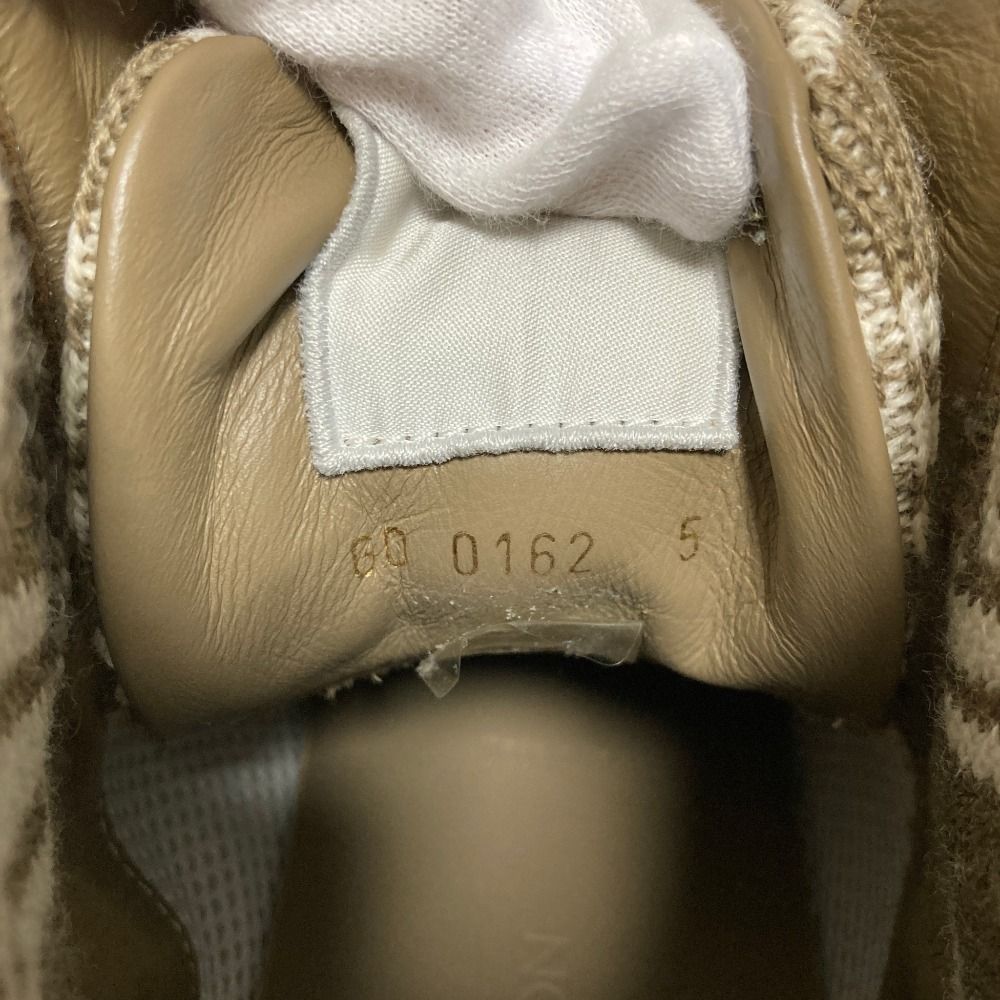 Louis Vuitton Leather Knit High-Top Sneakers Beige 5 — view 8