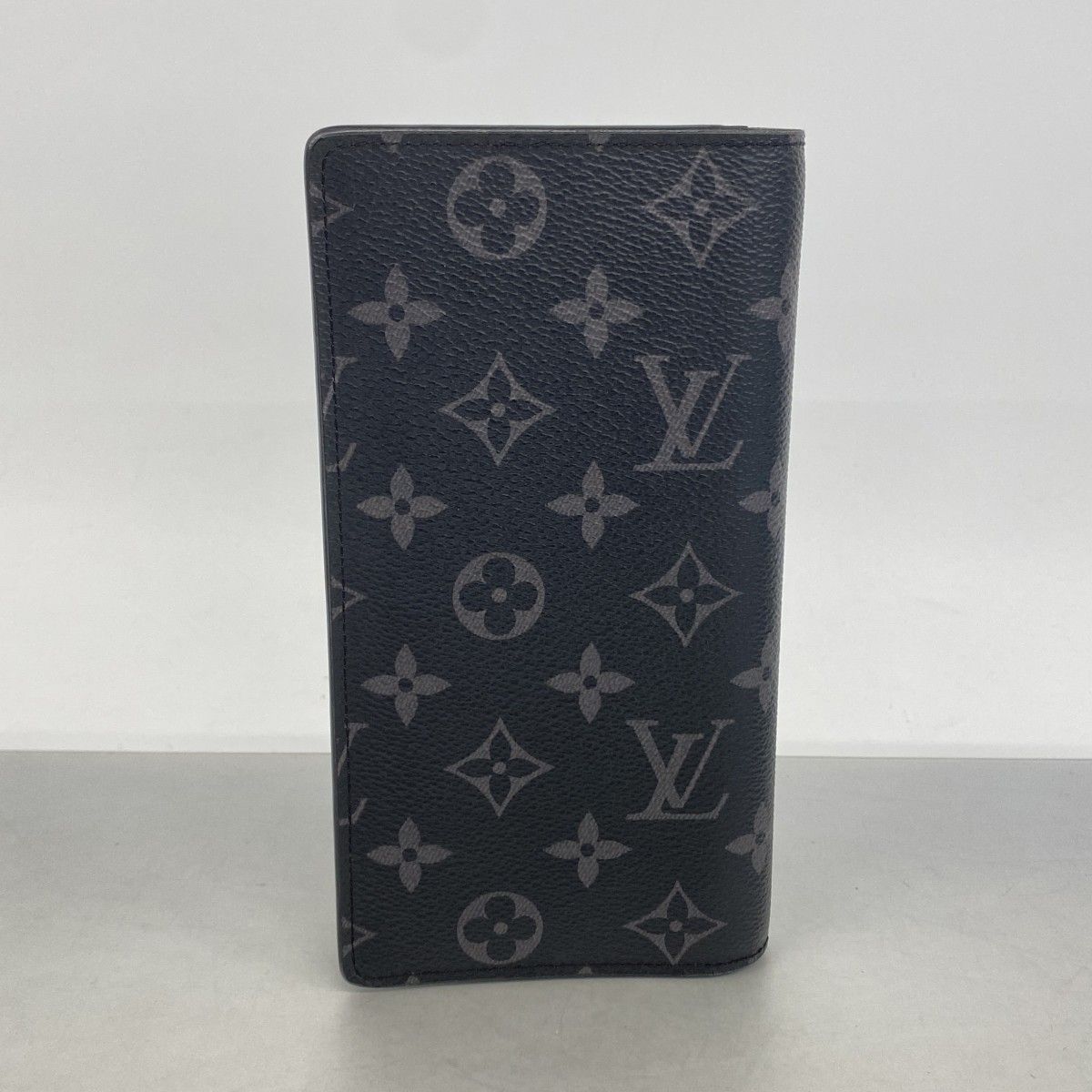 Louis Vuitton Wallet Monogram Eclipse Portefeuille Brazza Black — view 7