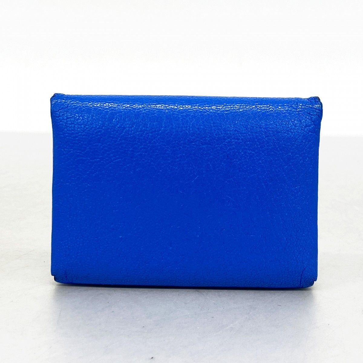Hermes Card Case Calvi Duo Chevre Misor Blue Zelige Silver — view 7