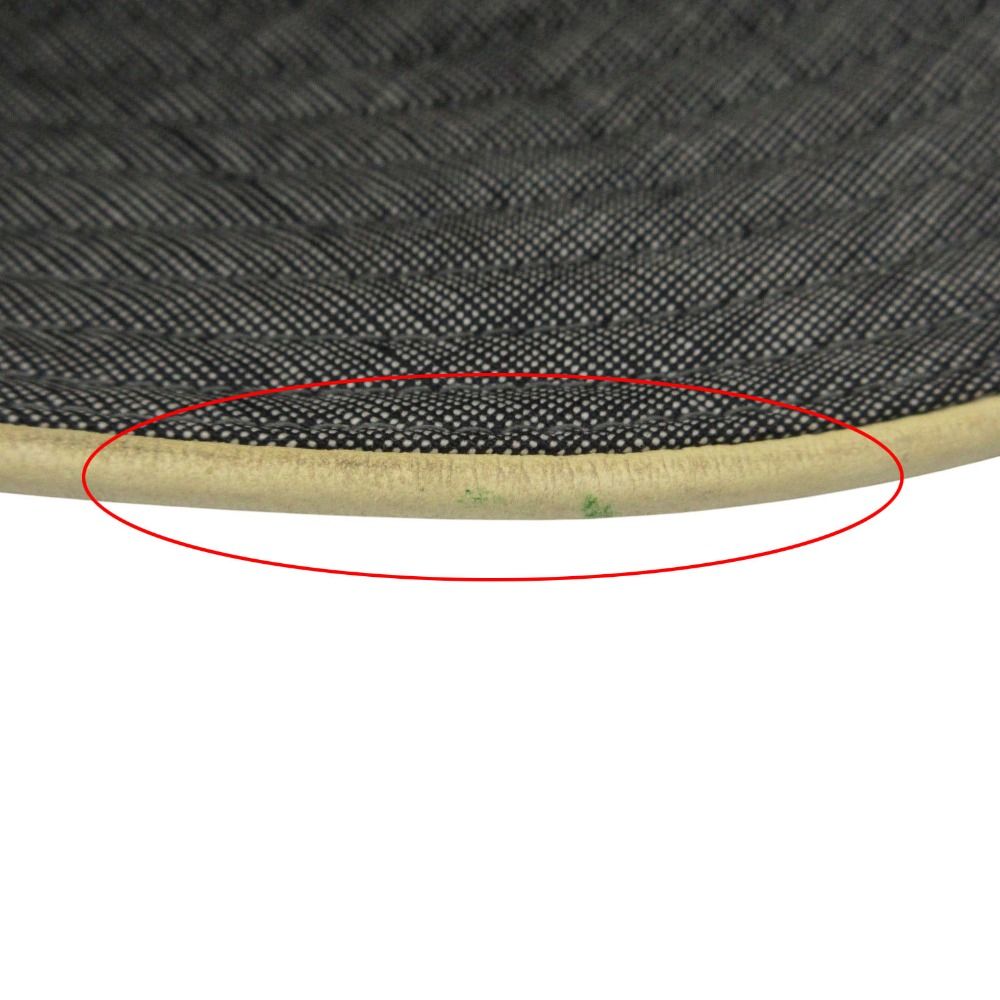 Hermes Hat Linen Leather Piping Bakeha Bucket Hat Hat Cut Replacement Gray — view 9