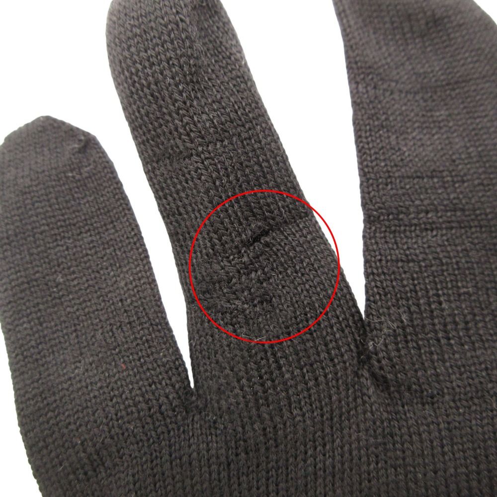 Louis Vuitton Gloves Petit Damier Graphite Logo Black — view 7
