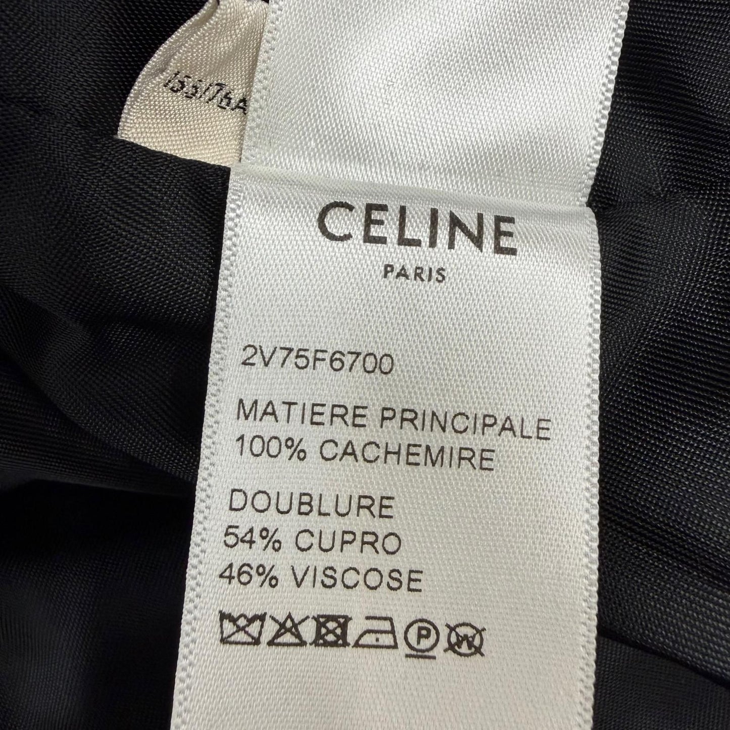 Celine Cashmere Spencer Captain Jacket Collarless Black 34 — view 9