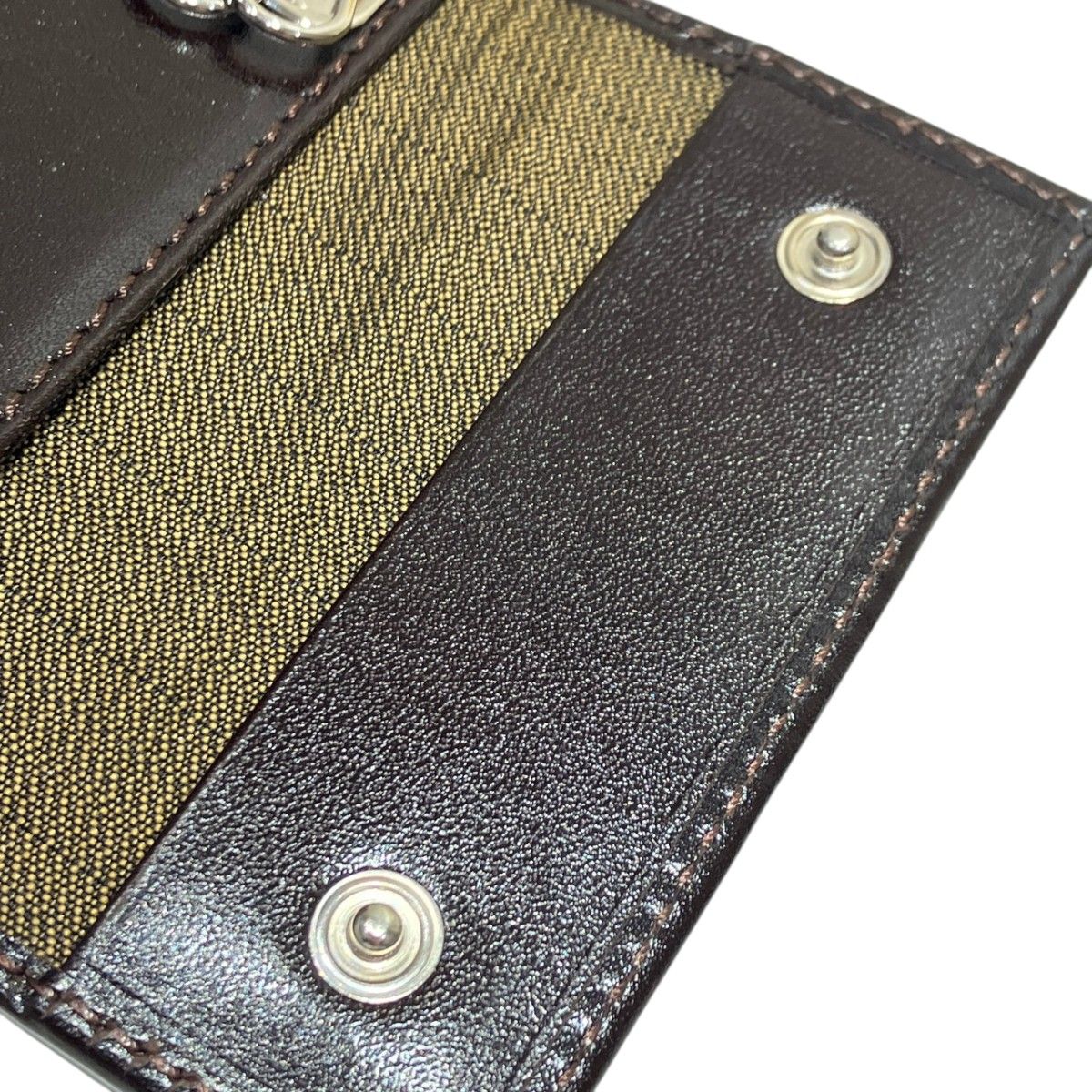 Fendi Key Case Zucca Canvas Leather Key Holder — view 9
