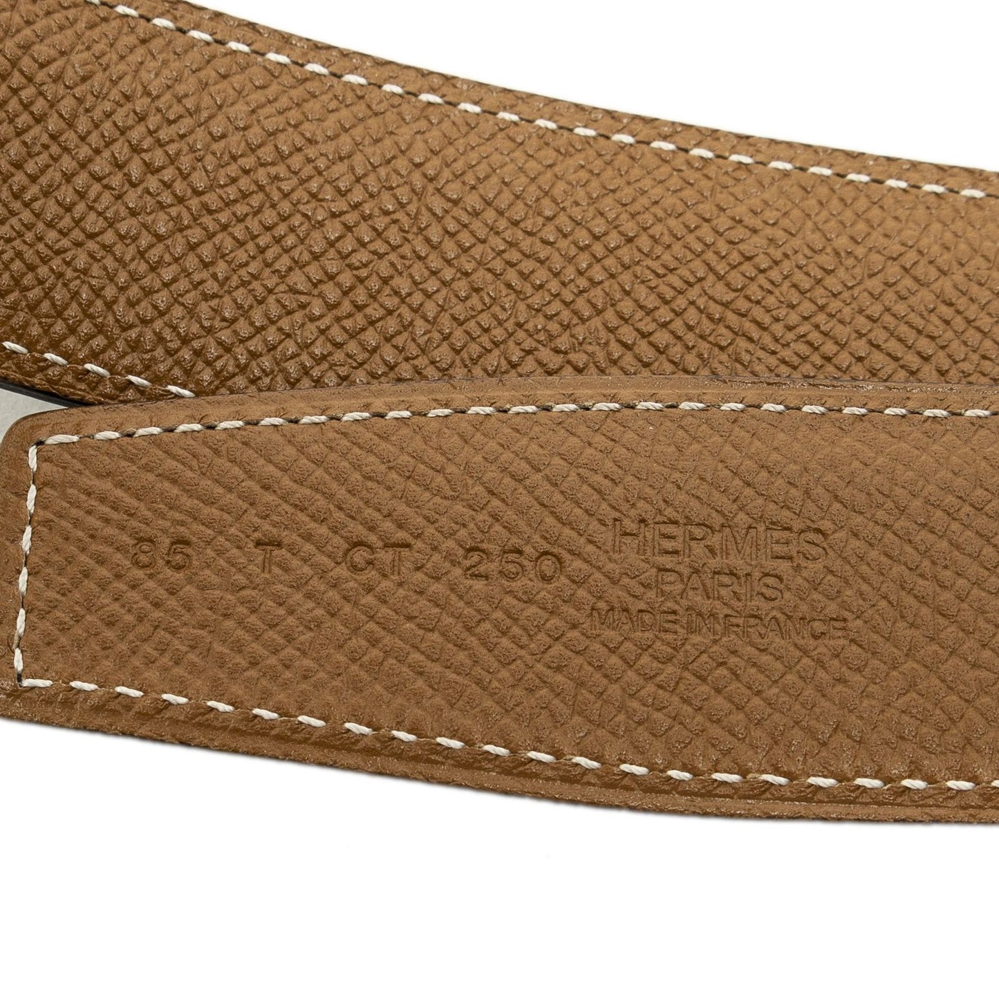 Hermes H Au Carre Reversible Belt Black Brown Leather — view 4
