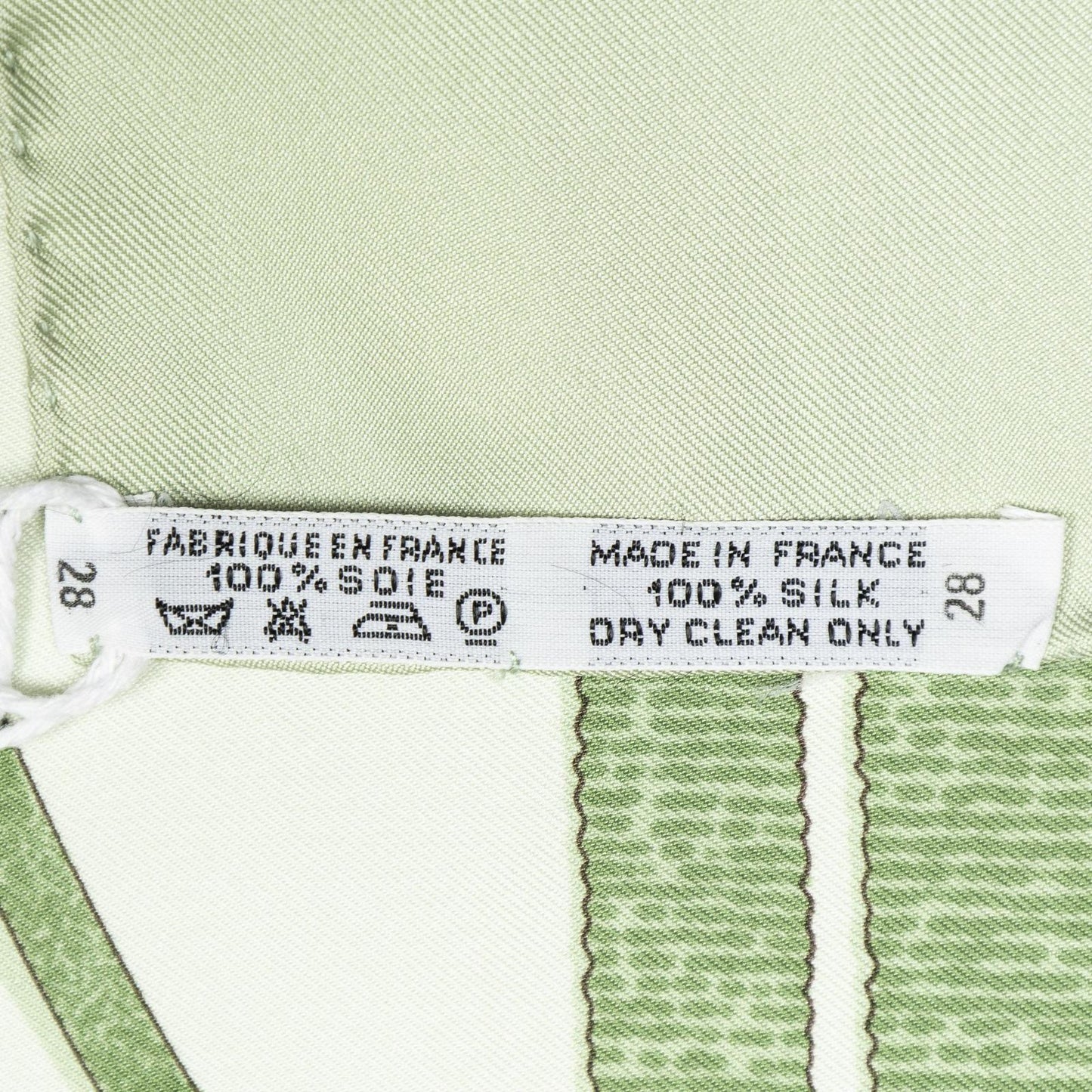 Hermes Scarf Green Gray 100% Twillsilk — view 5