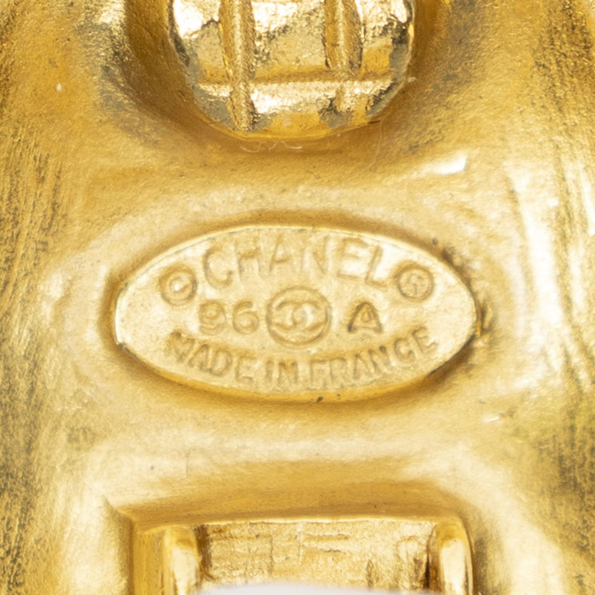 Chanel CC Logo Round Clip-On Earrings Gold Plated — view 3