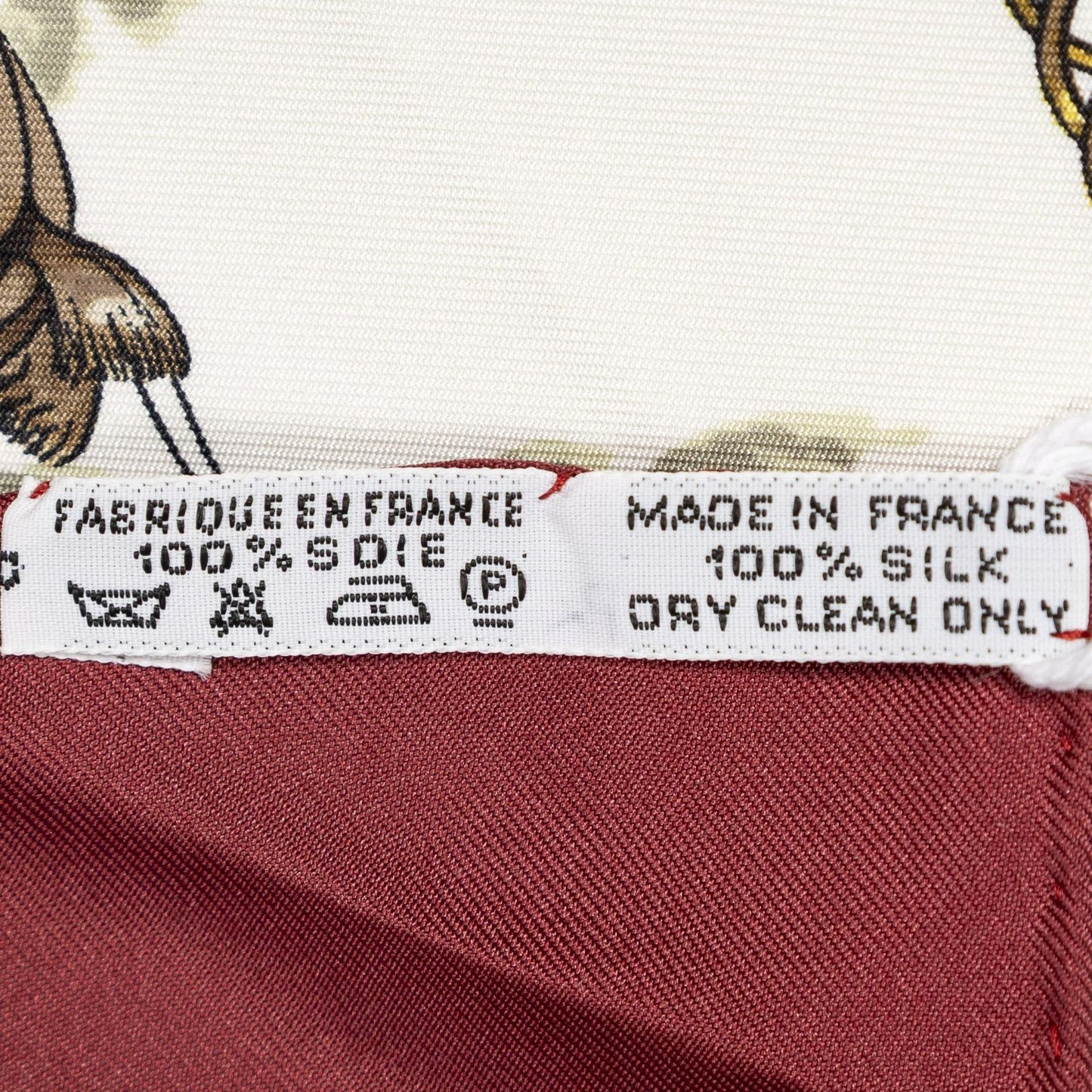 Hermes Scarf Gandhi Ivory Green Silk — view 5