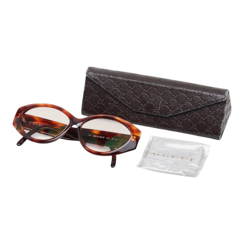 Gucci Vintage Interlocking Sunglasses Brown Acetate Eyewear — view 7