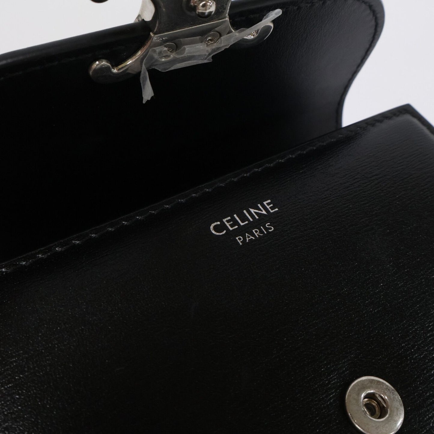 Celine Small Flap Wallet Triomphe Shiny Calfskin — view 8
