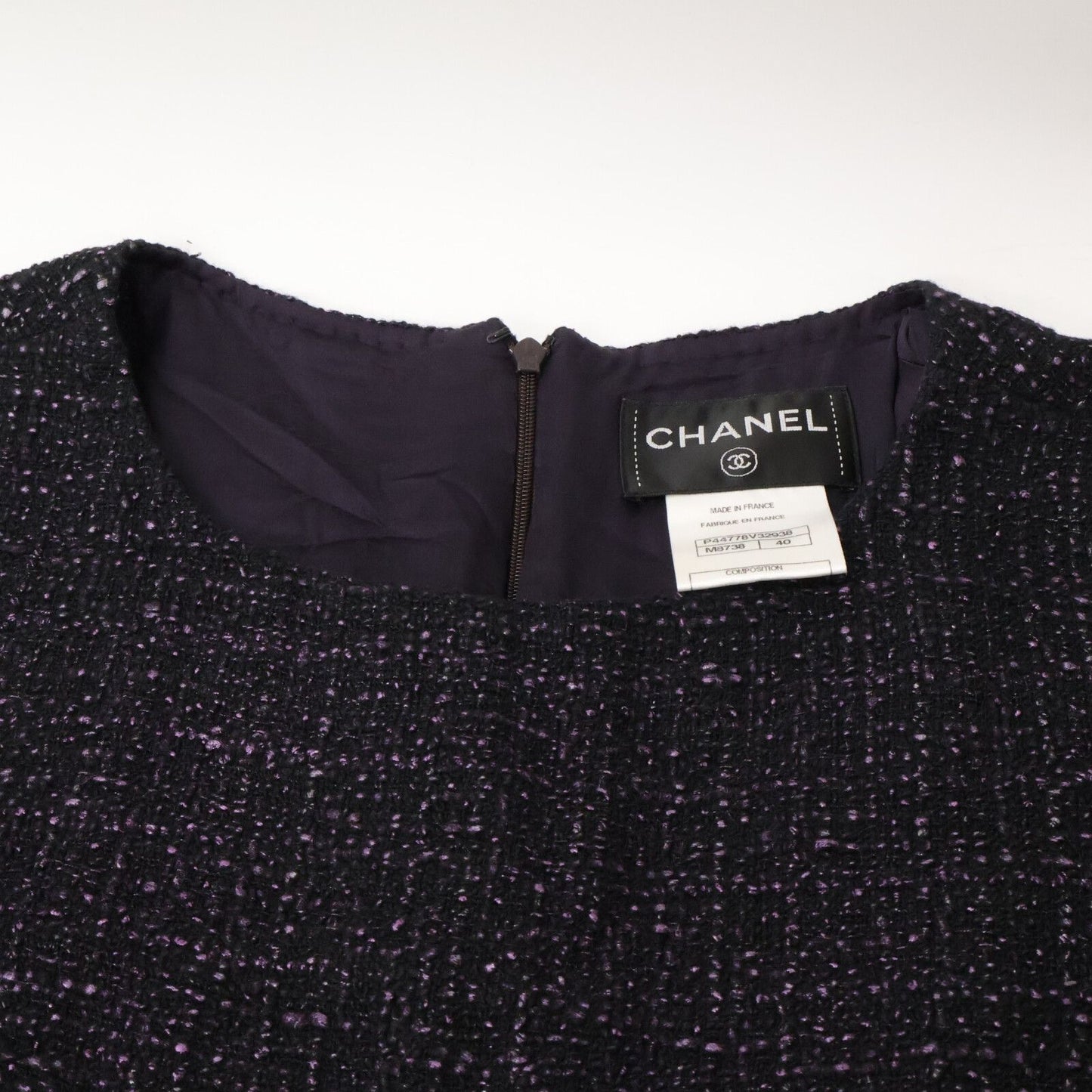 Chanel Tweed Short Sleeve Mini 40 Dress — view 7