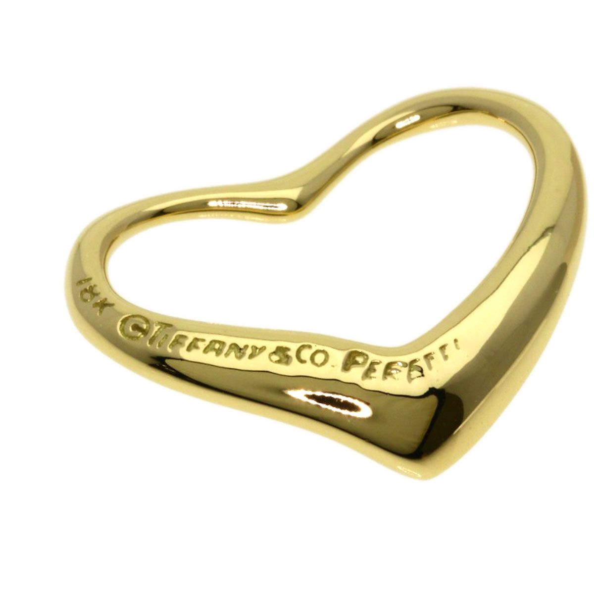 Tiffany & Co Open Heart Pendant 18K Yellow Gold — view 4