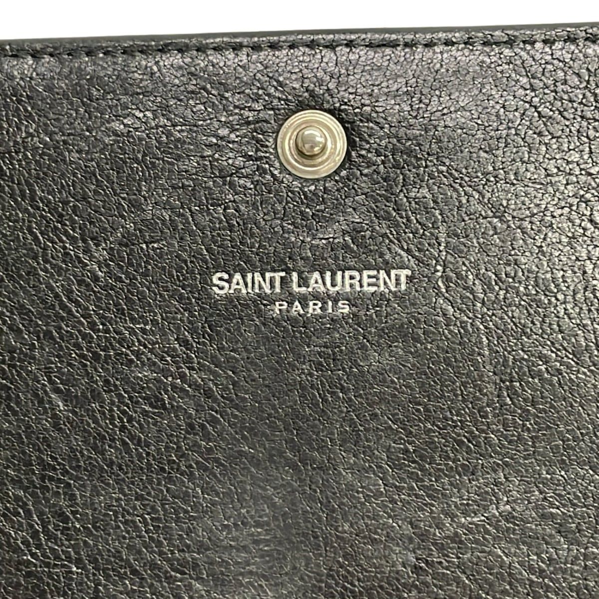 Saint Laurent Paris Wallet Black Studs Star Flap Leather — view 6