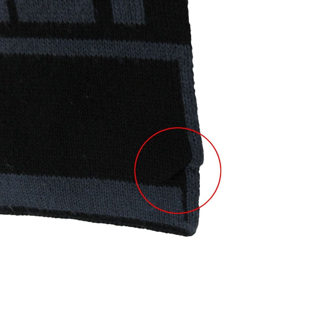 Fendi Scarf Zucca Pattern Monogram Shawl All Over Navy — view 9