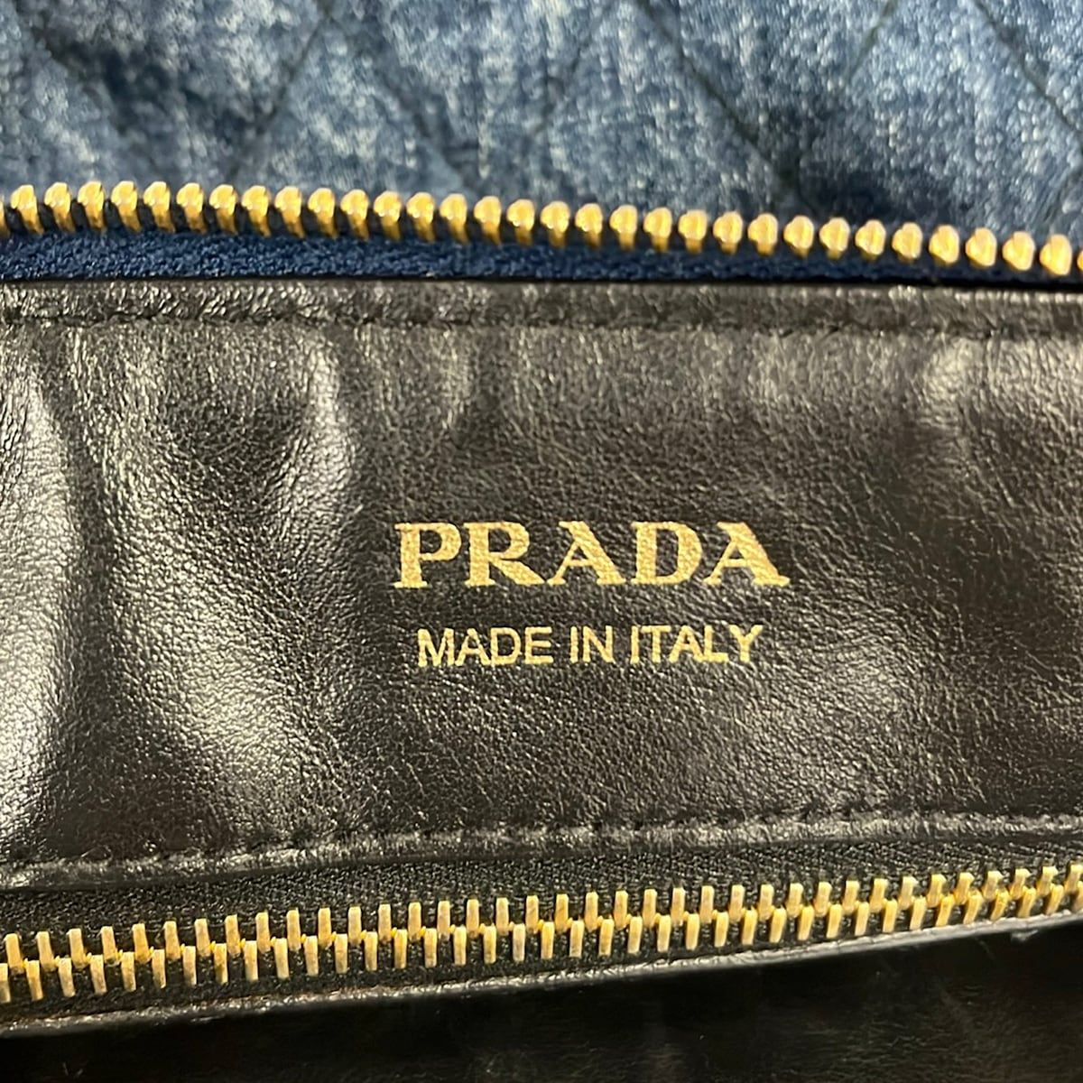 Prada Handbag Navy Embroidery — view 8