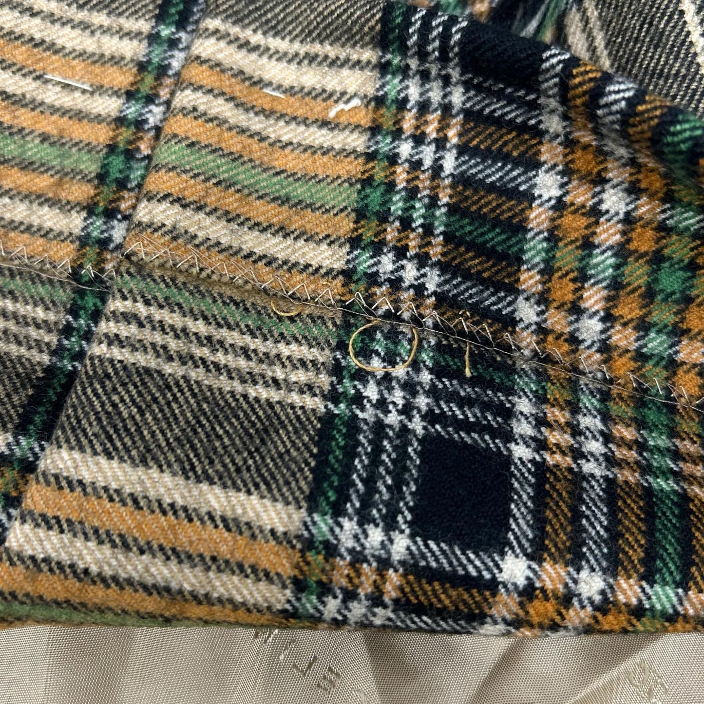 Celine 80 Vintage Jcc Era Yellow Check Pleated Skirt — view 9